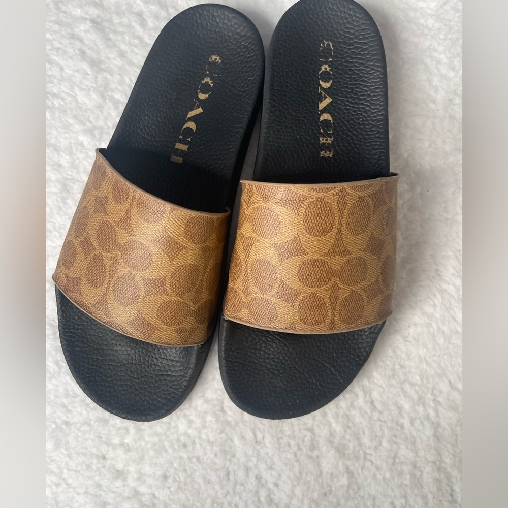 Coach Udele Sport Slide Sandal In Signature Canvas